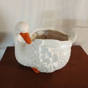 Vintage Swan Planter
